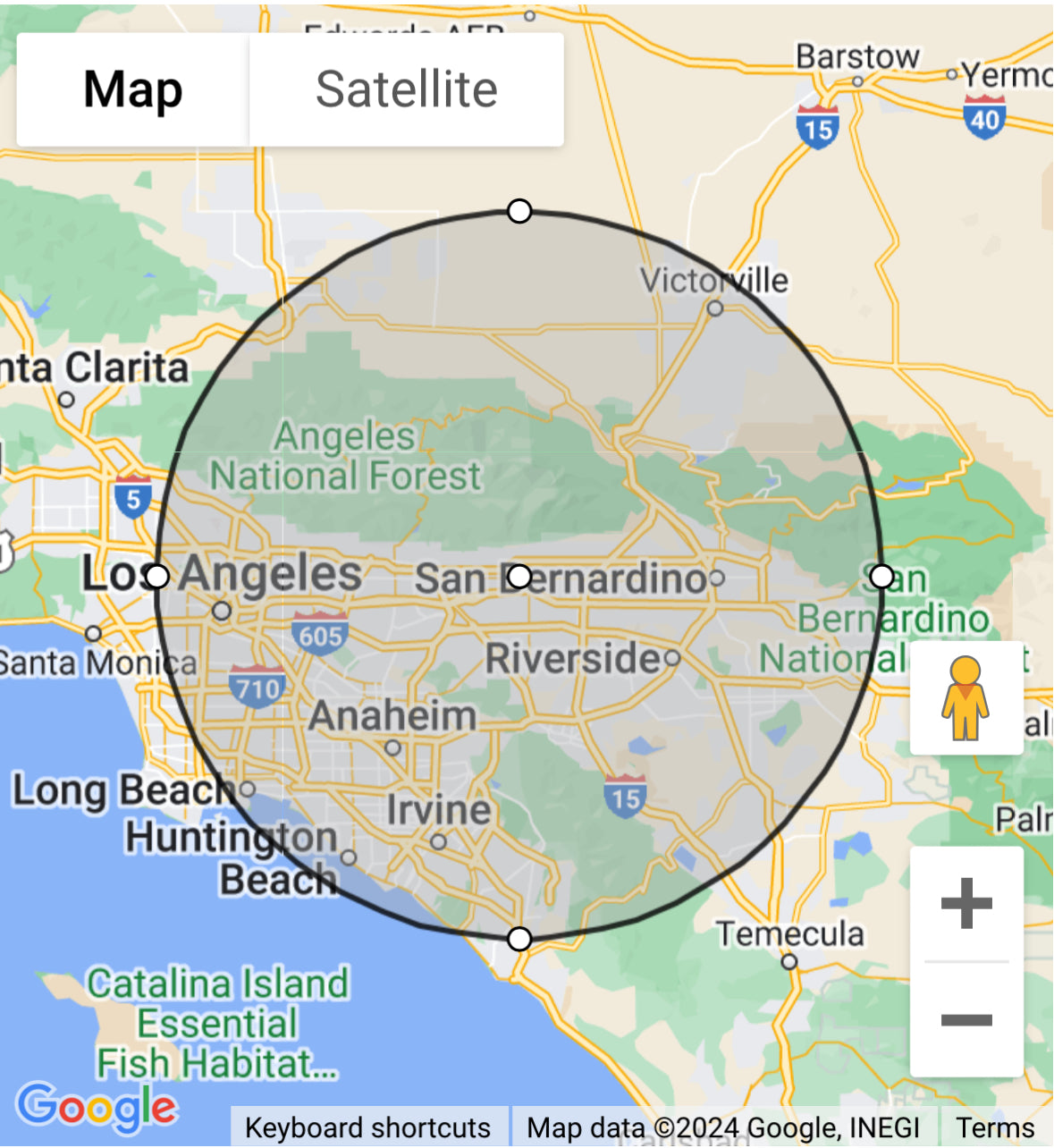 radius map